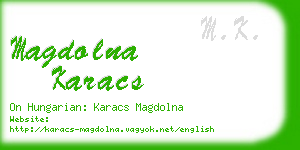 magdolna karacs business card